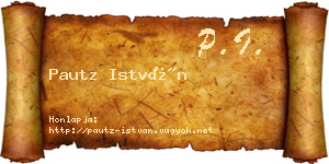 Pautz István névjegykártya